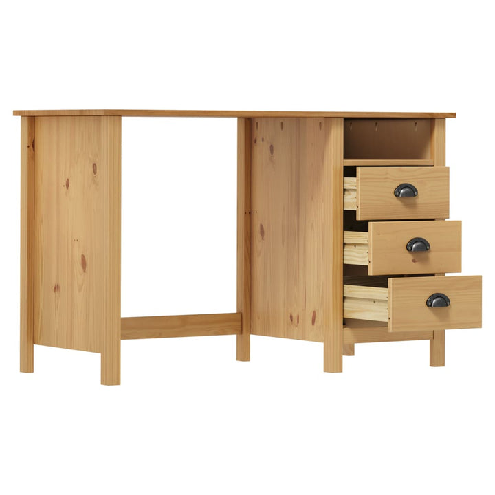 Bureau Hill Range met 3 lades 120x50x74 cm massief grenenhout - Griffin Retail