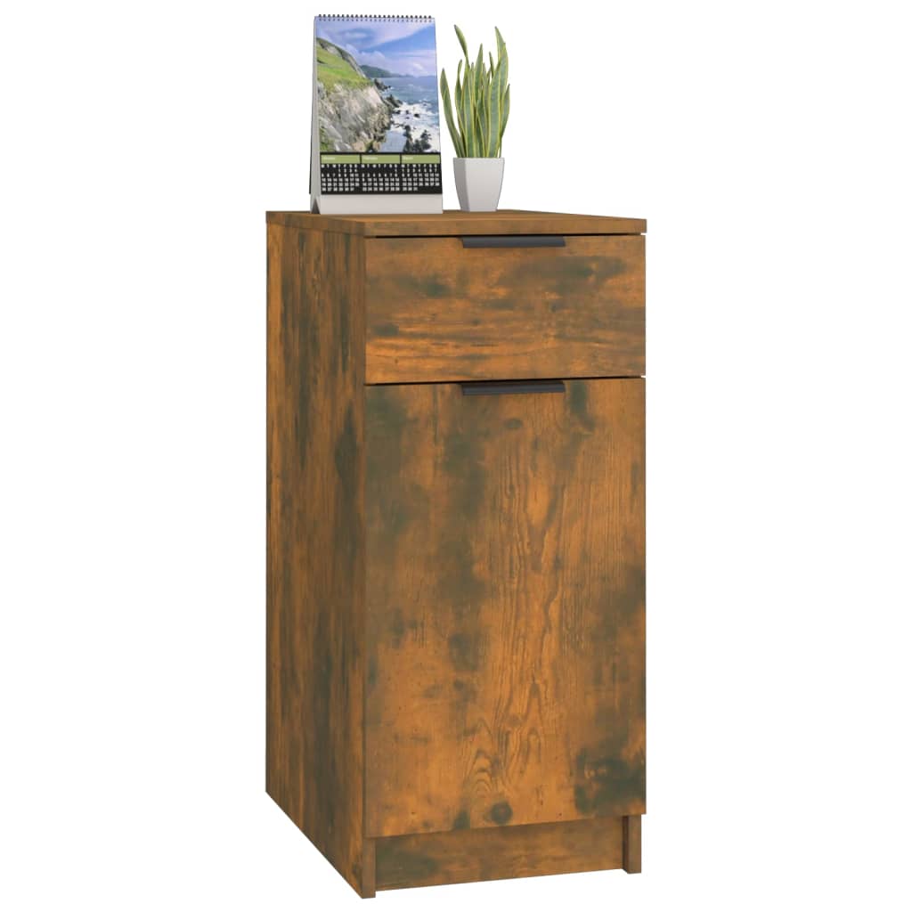 Bureaukast 33,5x50x75 cm bewerkt hout gerookt eikenkleurig - Griffin Retail