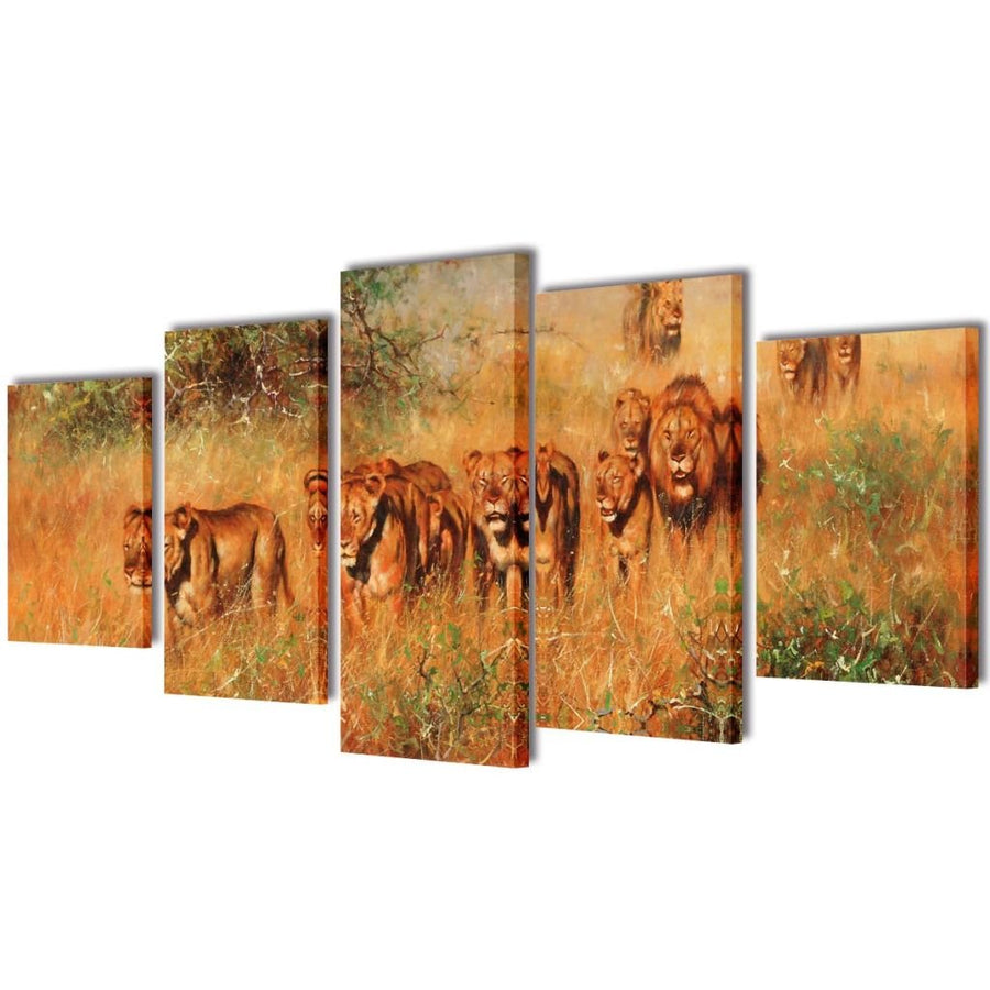 Canvasdoeken Leeuwen 200 x 100 cm - Griffin Retail