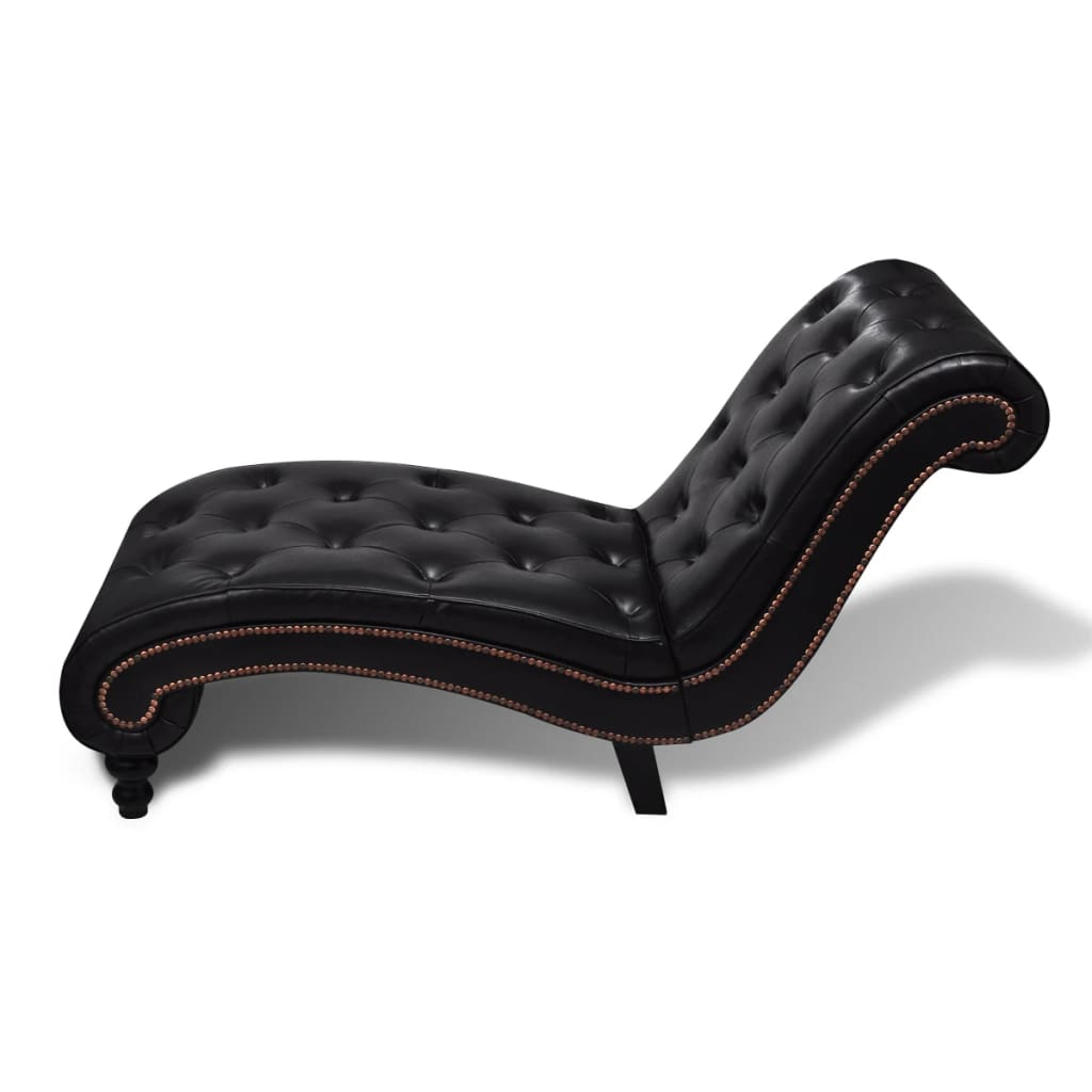 Chaise longue kunstleer bruin - Griffin Retail