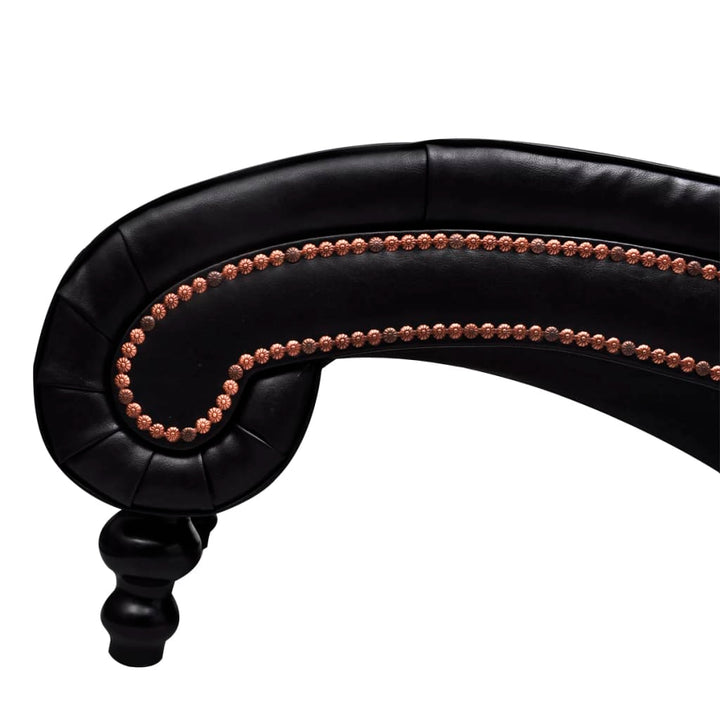 Chaise longue kunstleer bruin - Griffin Retail