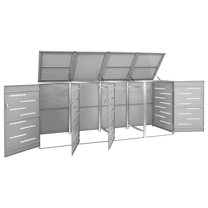 Containerberging vierdubbel 276,5x77,5x115,5 cm roestvrij staal - Griffin Retail