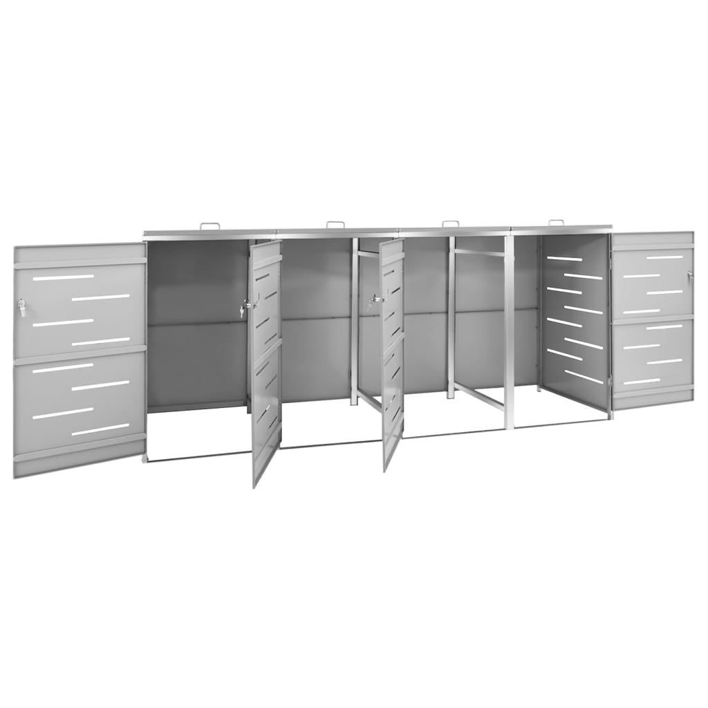 Containerberging vierdubbel 276,5x77,5x115,5 cm roestvrij staal - Griffin Retail