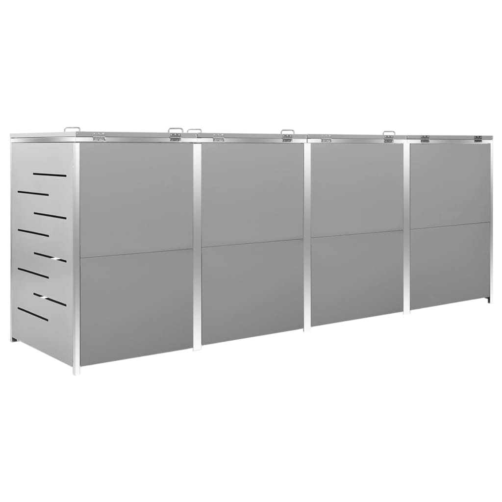 Containerberging vierdubbel 276,5x77,5x115,5 cm roestvrij staal - Griffin Retail