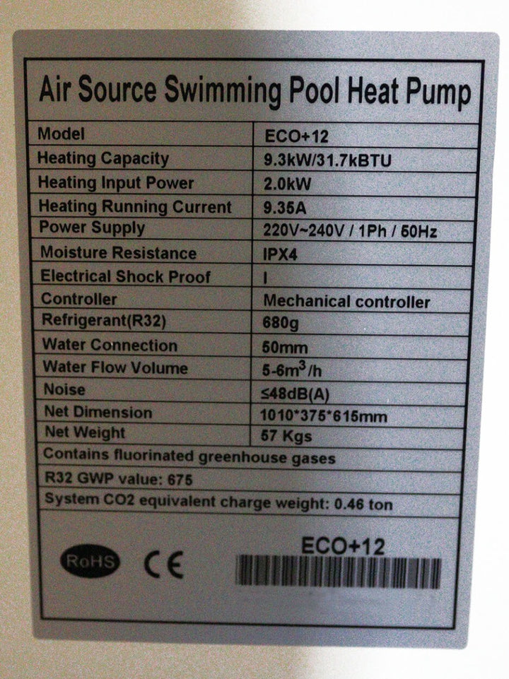 Zwembad Warmtepomp Comfortpool ECO+ 12