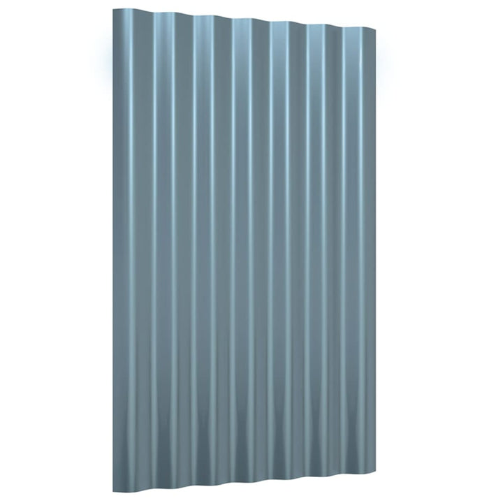 Dakpanelen 36 st 60x36 cm gepoedercoat staal grijs - Griffin Retail