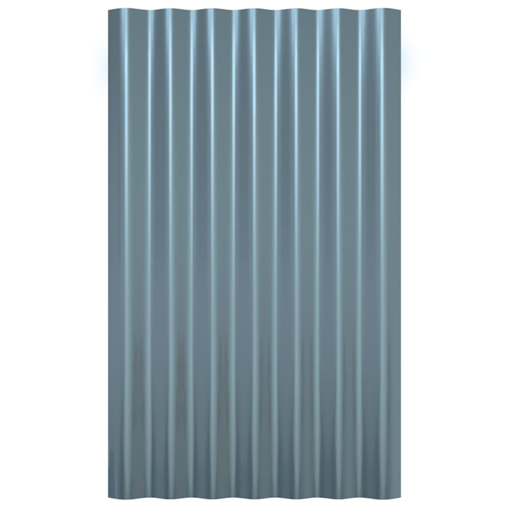 Dakpanelen 36 st 60x36 cm gepoedercoat staal grijs - Griffin Retail