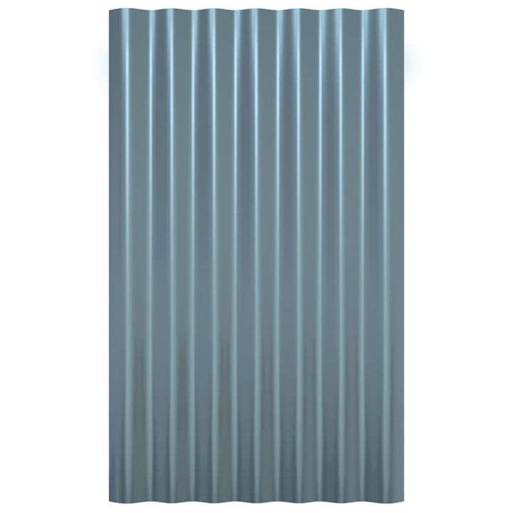 Dakpanelen 36 st 60x36 cm gepoedercoat staal grijs - Griffin Retail