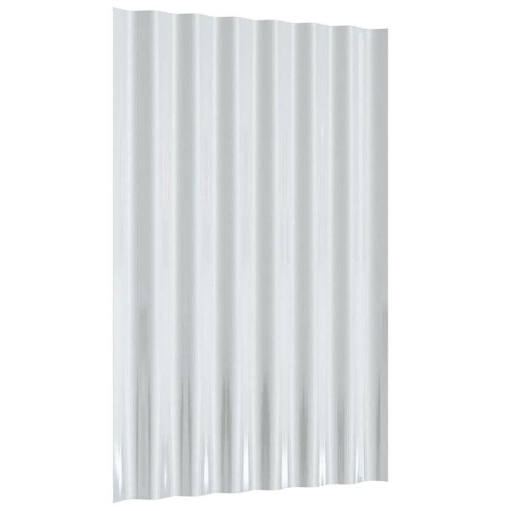 Dakpanelen 36 st 60x36 cm gepoedercoat staal zilverkleurig - Griffin Retail