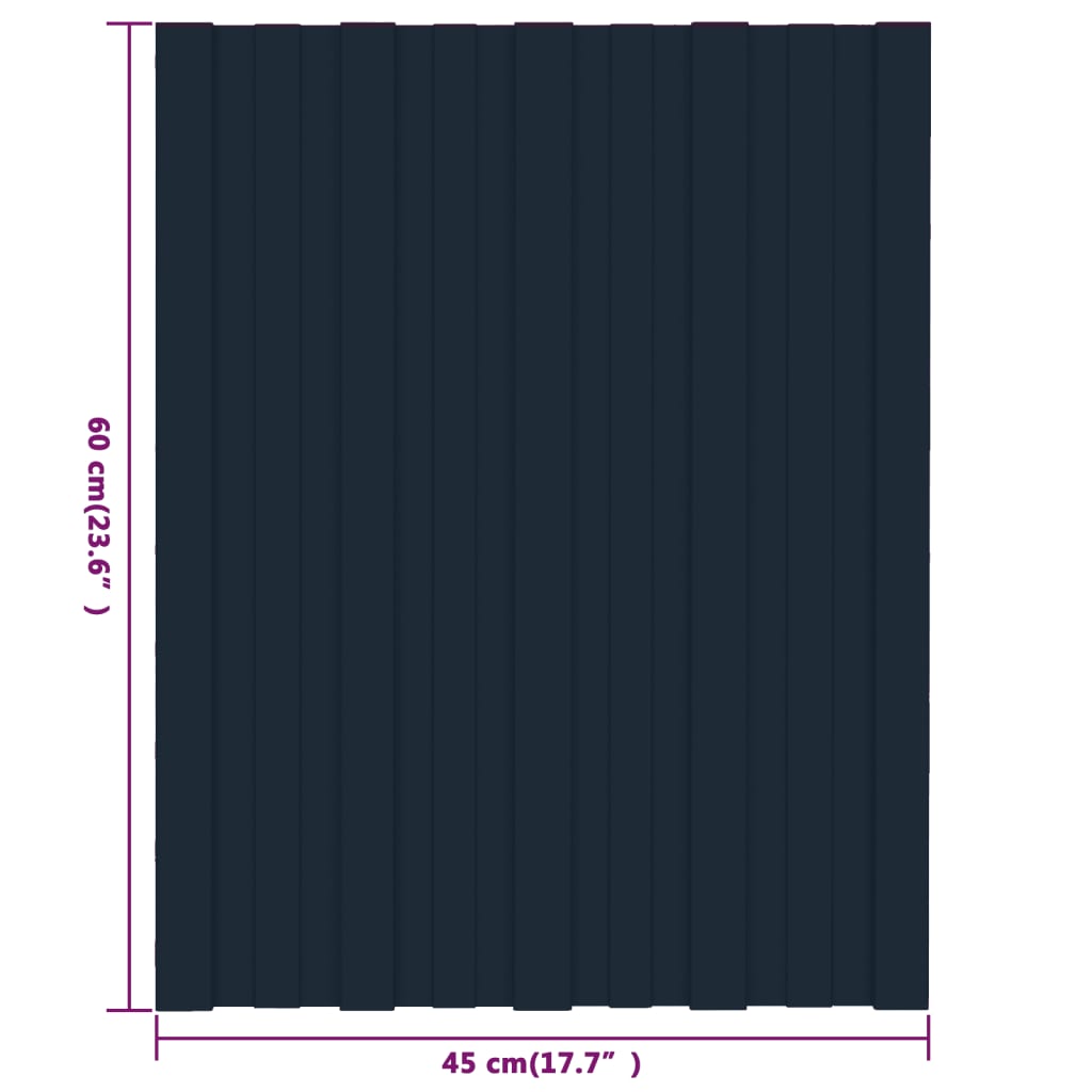 Dakpanelen 36 st 60x45 cm gegalvaniseerd staal antracietkleurig - Griffin Retail