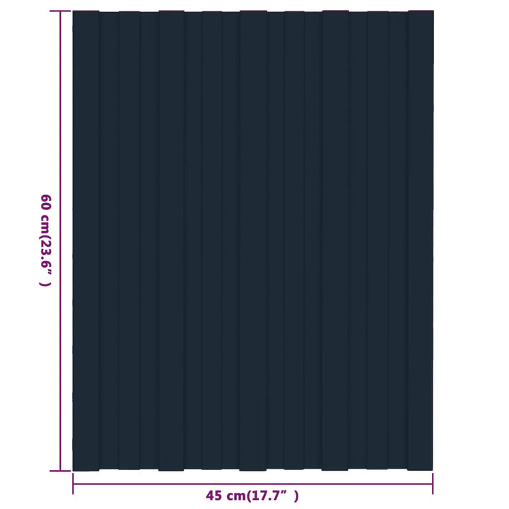 Dakpanelen 36 st 60x45 cm gegalvaniseerd staal antracietkleurig - Griffin Retail