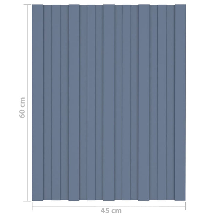 Dakpanelen 36 st 60x45 cm gegalvaniseerd staal grijs - Griffin Retail