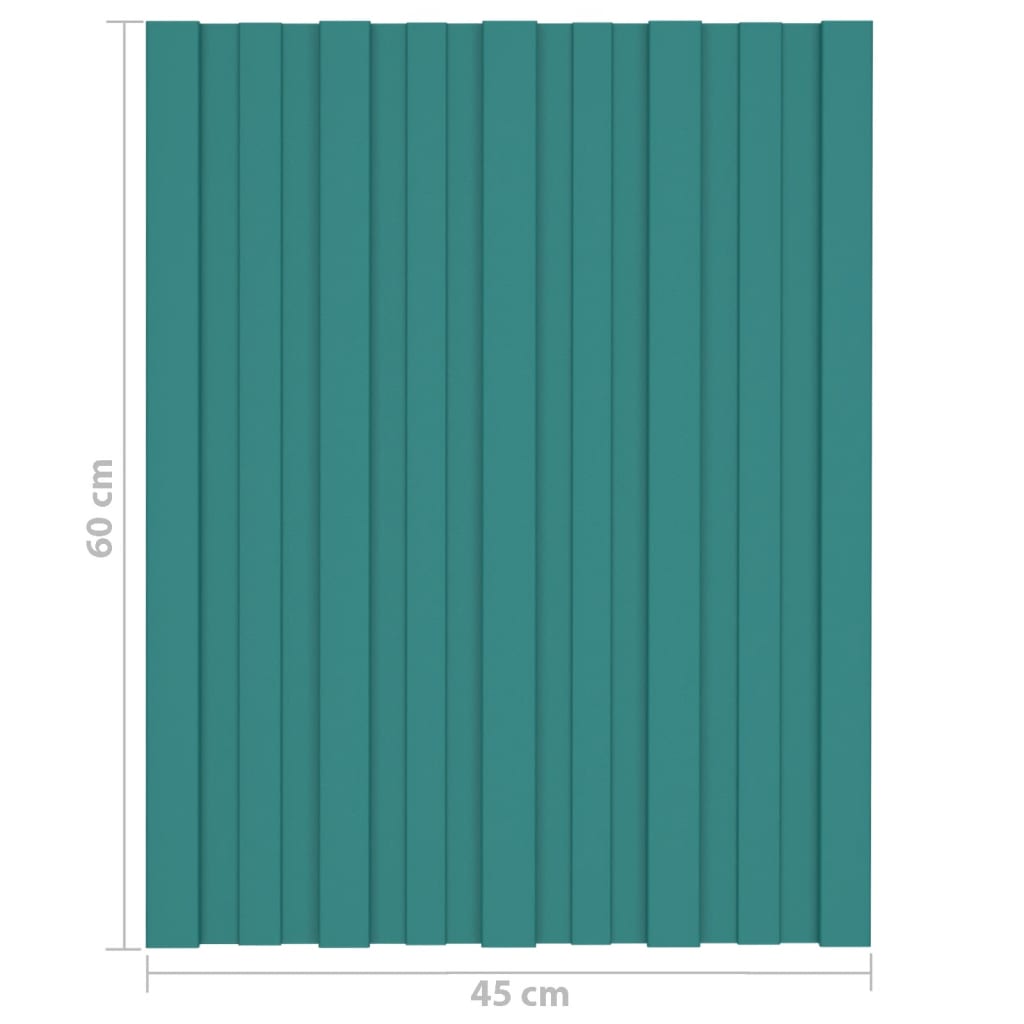 Dakpanelen 36 st 60x45 cm gegalvaniseerd staal groen - Griffin Retail