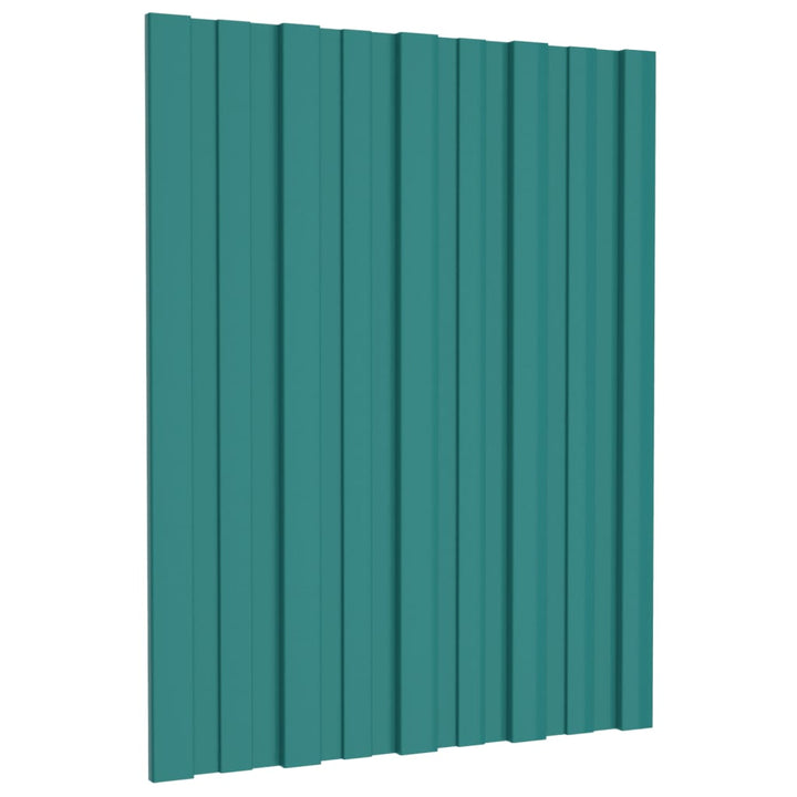 Dakpanelen 36 st 60x45 cm gegalvaniseerd staal groen - Griffin Retail