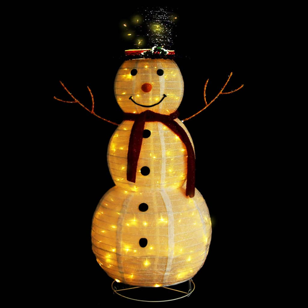 Decoratieve sneeuwpop LED 120 cm luxe stof - Griffin Retail