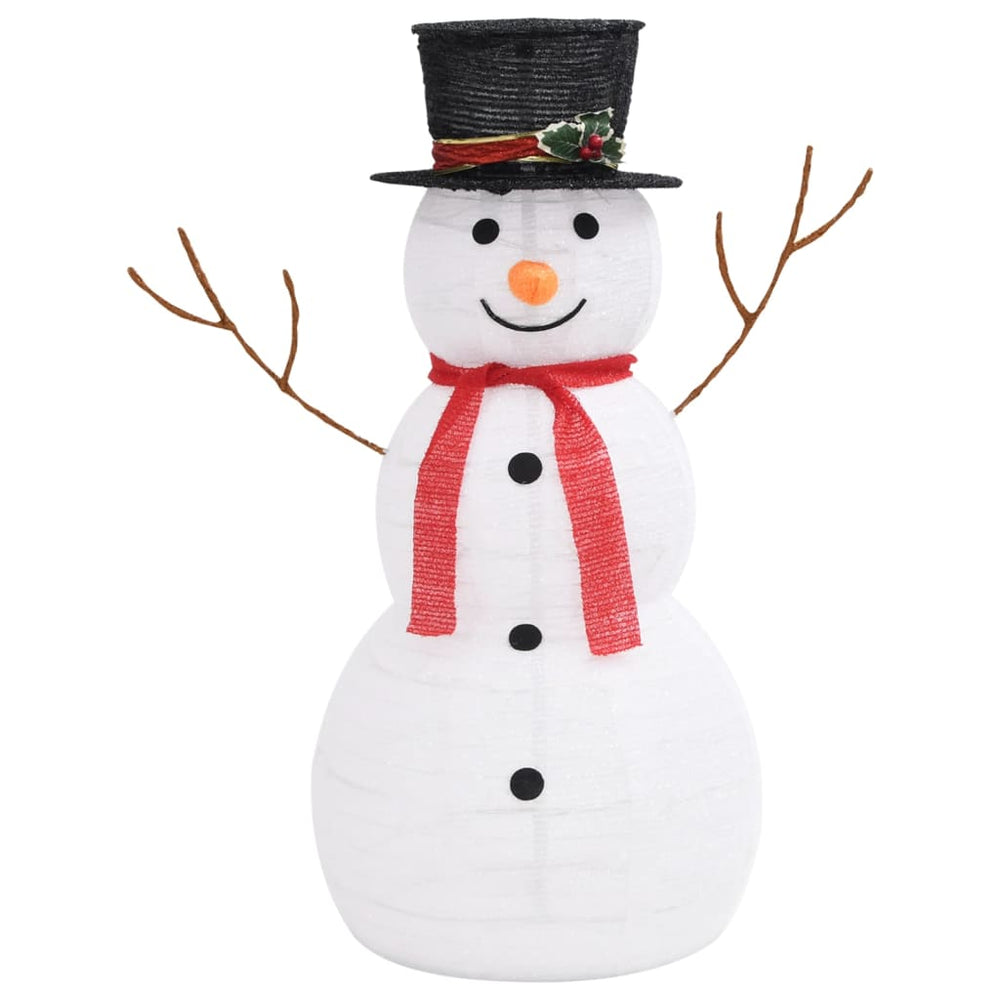 Decoratieve sneeuwpop LED 90 cm luxe stof - Griffin Retail
