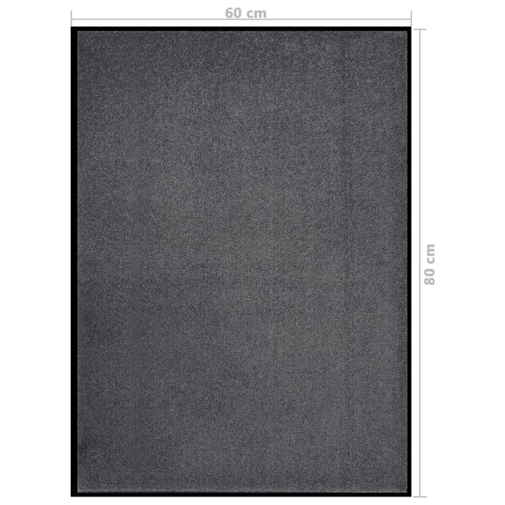 Deurmat 60x80 cm antracietkleurig - Griffin Retail