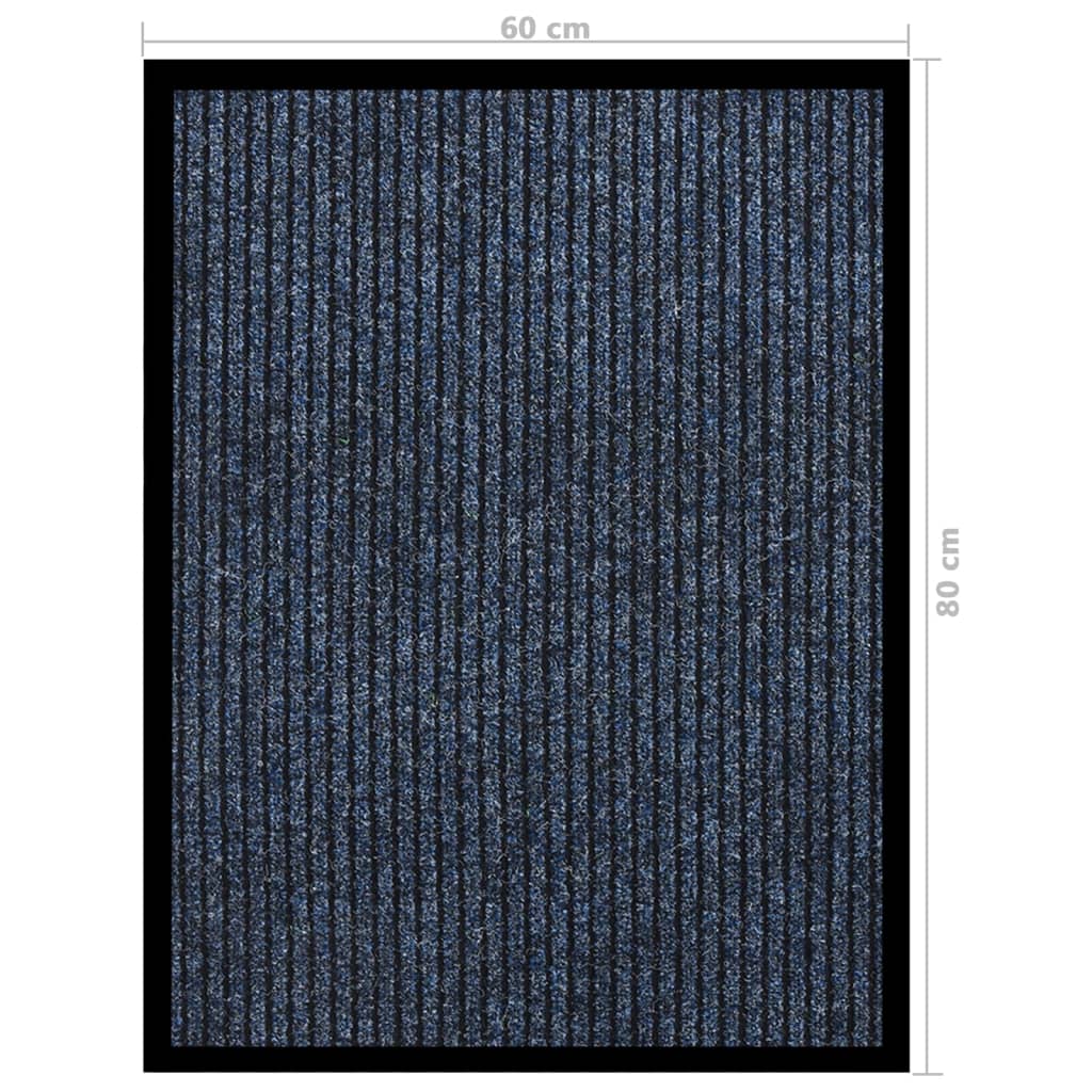 Deurmat 60x80 cm gestreept blauw - Griffin Retail