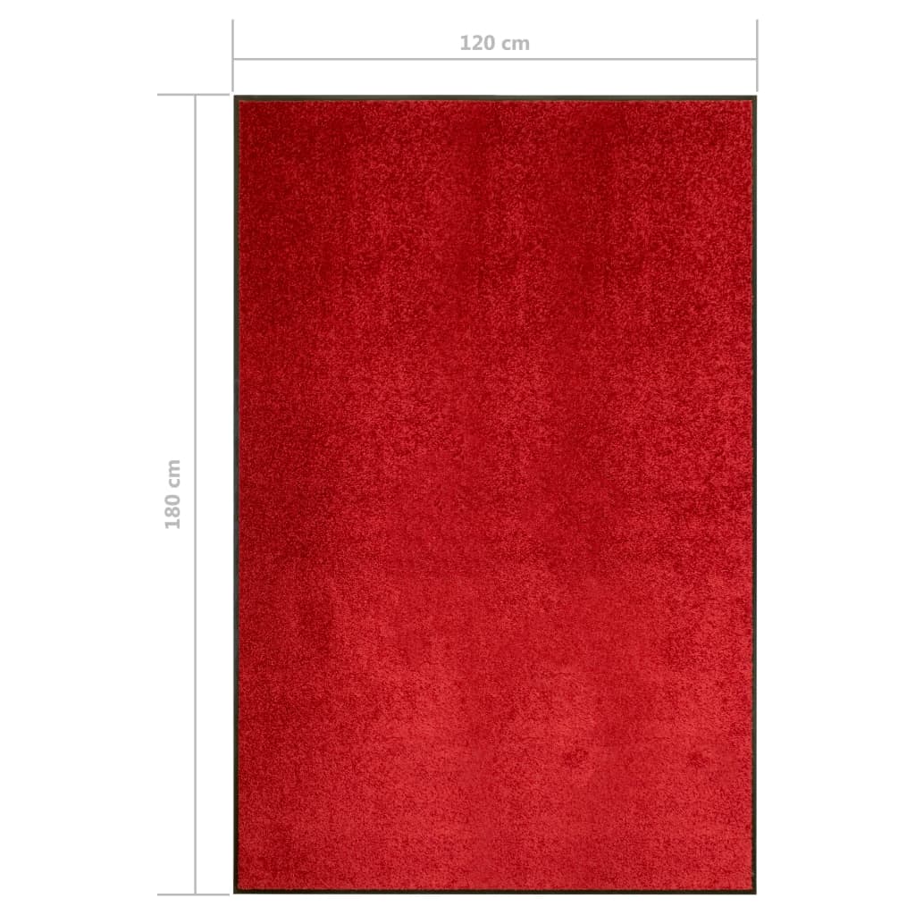 Deurmat wasbaar 120x180 cm rood - Griffin Retail