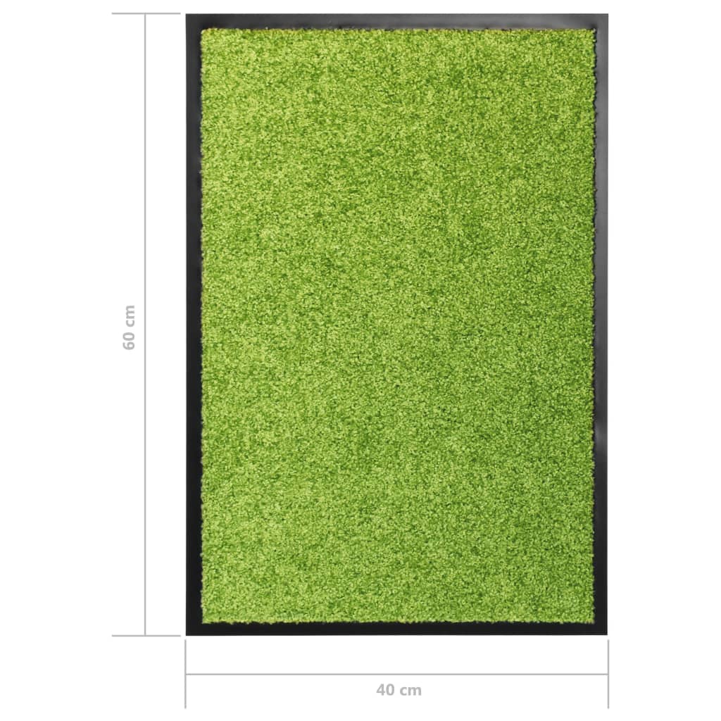 Deurmat wasbaar 40x60 cm groen - Griffin Retail