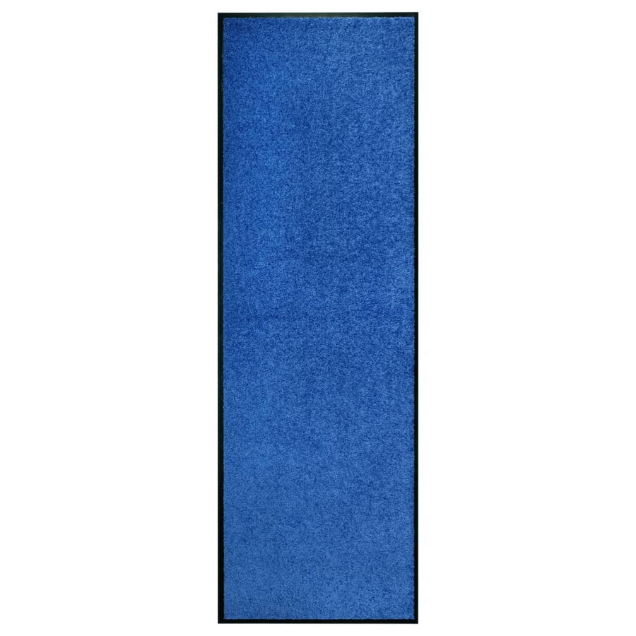 Deurmat wasbaar 60x180 cm blauw - Griffin Retail