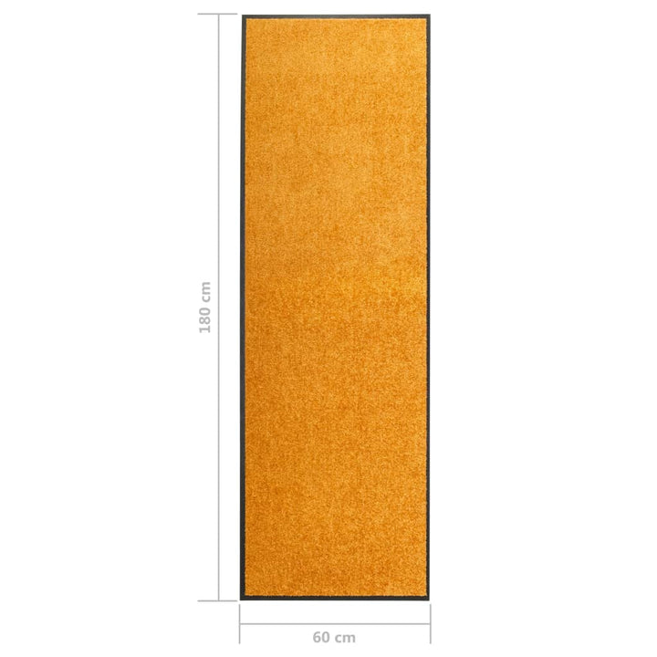 Deurmat wasbaar 60x180 cm oranje - Griffin Retail