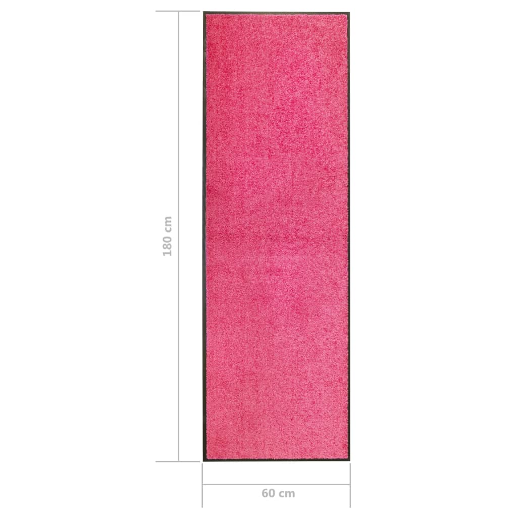 Deurmat wasbaar 60x180 cm roze - Griffin Retail