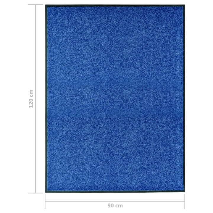 Deurmat wasbaar 90x120 cm blauw - Griffin Retail