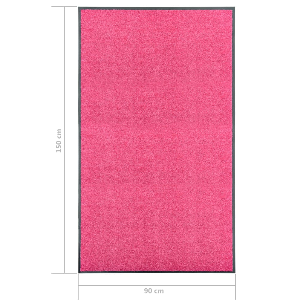 Deurmat wasbaar 90x150 cm roze - Griffin Retail
