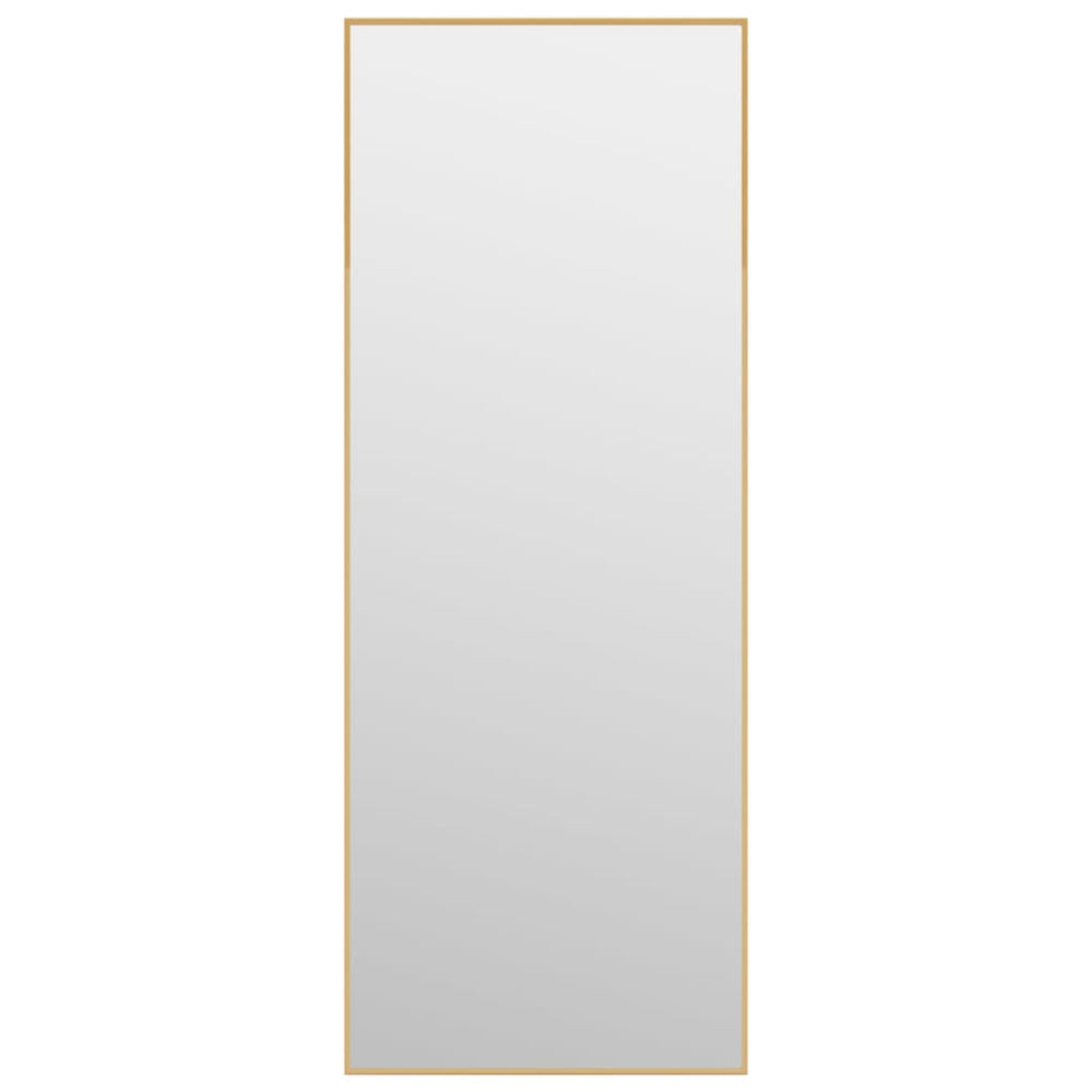 Deurspiegel 30x80 cm glas en aluminium goudkleurig - Griffin Retail