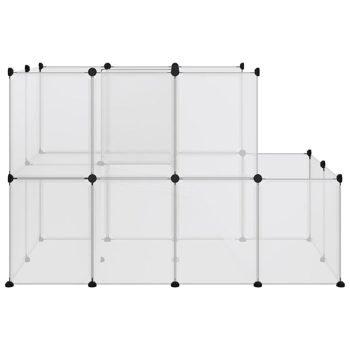 Dierenhok klein 142x74x93 cm polypropeen en staal transparant - Griffin Retail