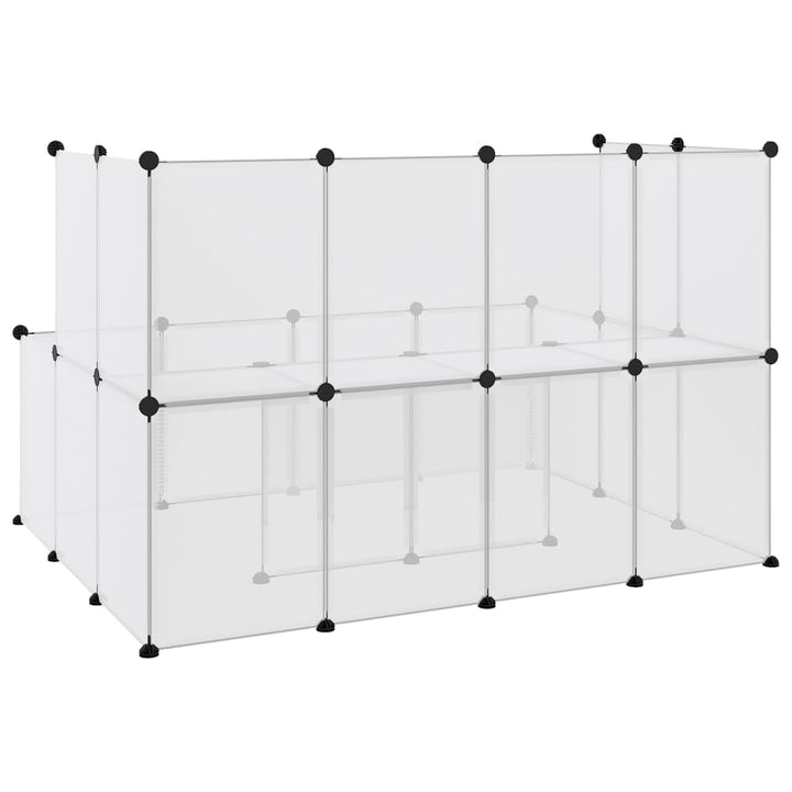 Dierenhok klein 143x107x93 cm polypropeen en staal transparant - Griffin Retail