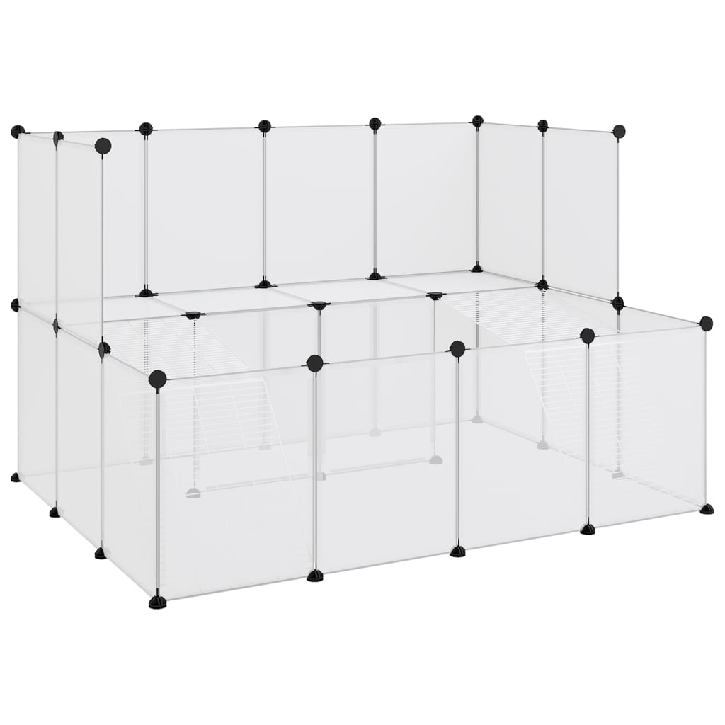 Dierenhok klein 143x107x93 cm polypropeen en staal transparant - Griffin Retail