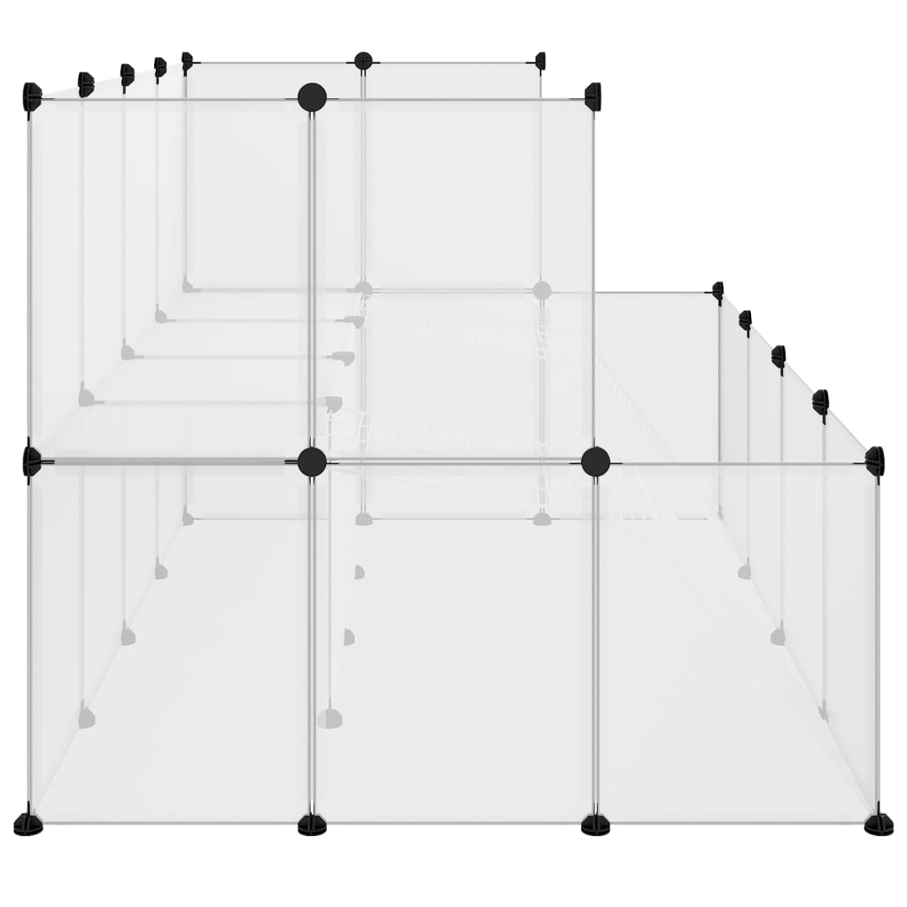 Dierenhok klein 143x107x93 cm polypropeen en staal transparant - Griffin Retail