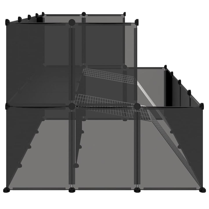 Dierenhok klein 143x107x93 polypropeen en staal zwart - Griffin Retail