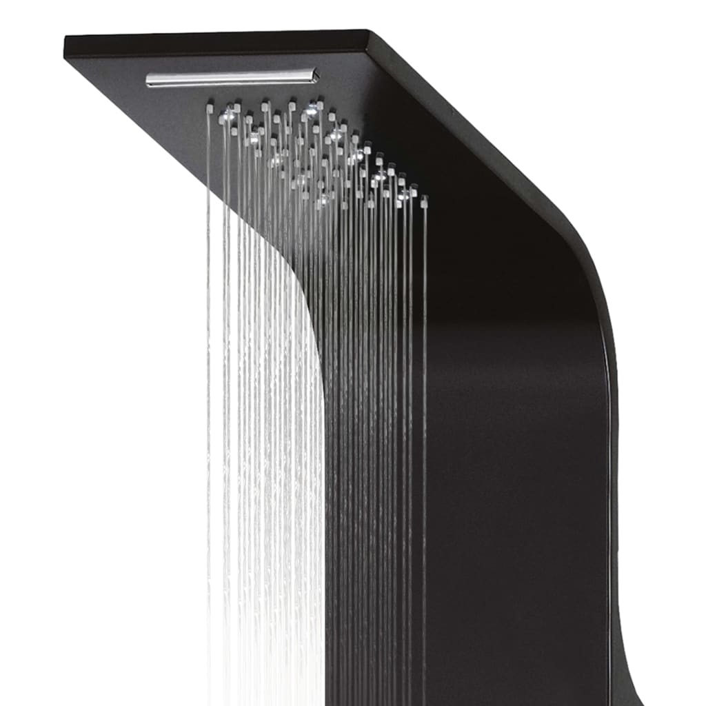 Douchepaneel 20x44x130 cm aluminium zwart - Griffin Retail