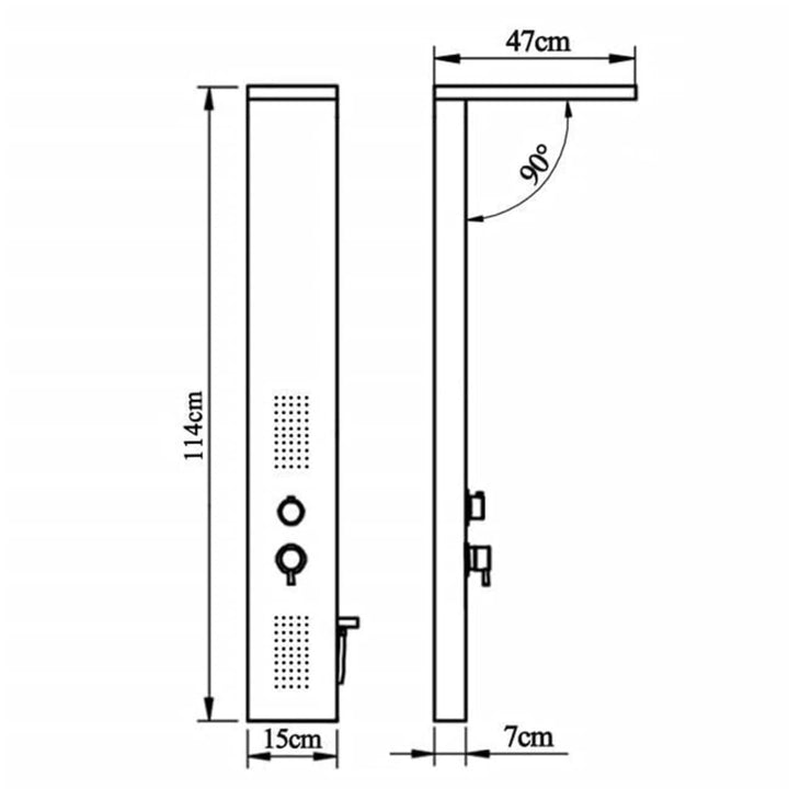 Douchepaneelsysteem aluminium wit - Griffin Retail