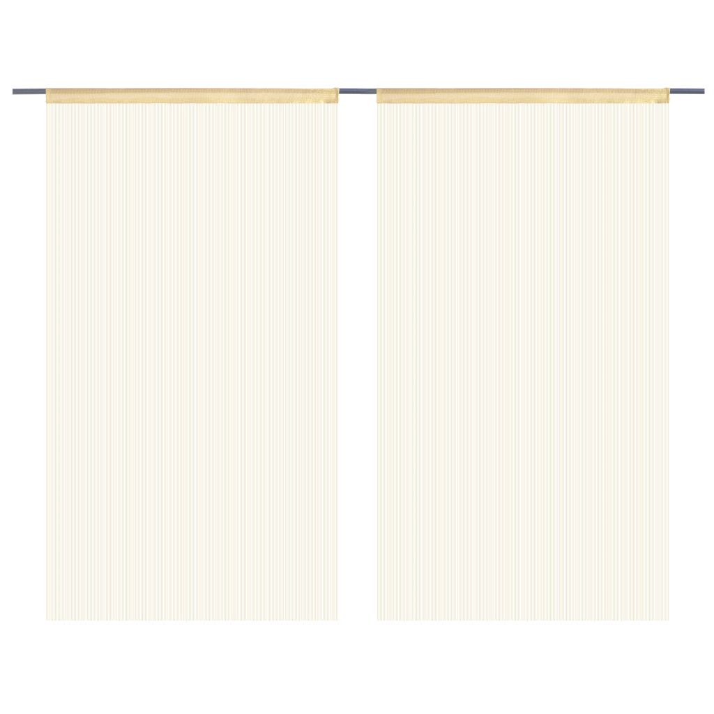 Draadgordijnen 140x250 cm beige 2 st - Griffin Retail