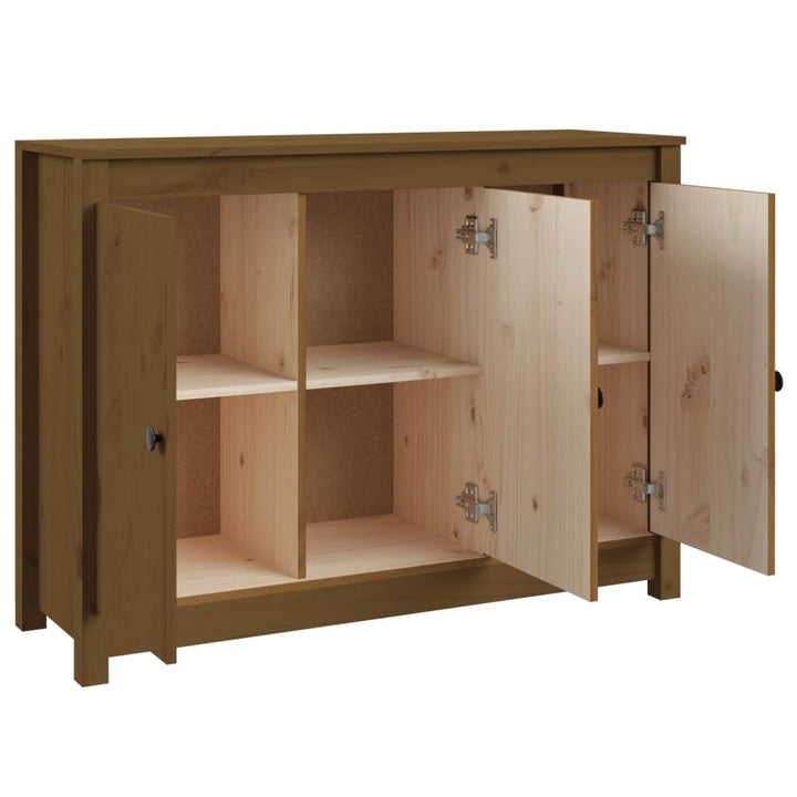 Dressoir 100x35x74 cm massief grenenhout honingbruin - Griffin Retail