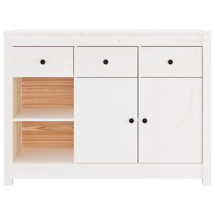 Dressoir 100x35x74 cm massief grenenhout wit - Griffin Retail