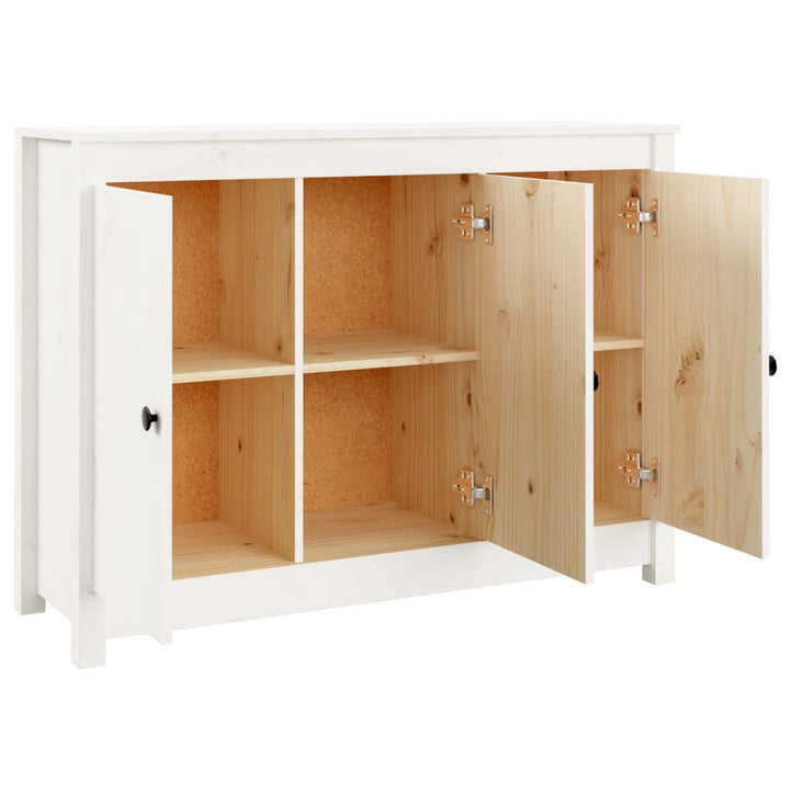 Dressoir 100x35x74 cm massief grenenhout wit - Griffin Retail