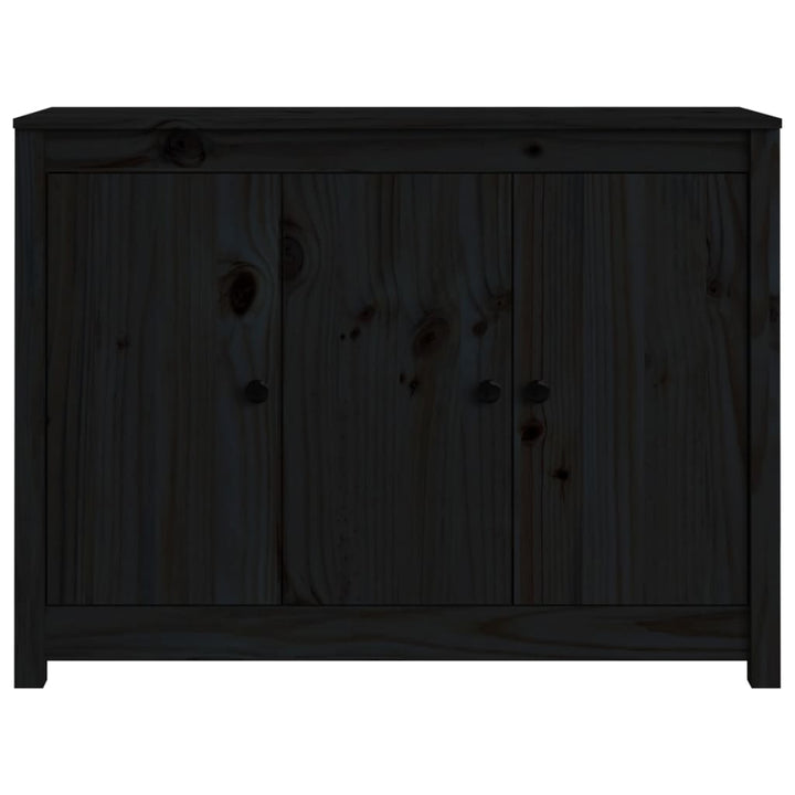 Dressoir 100x35x74 cm massief grenenhout zwart - Griffin Retail