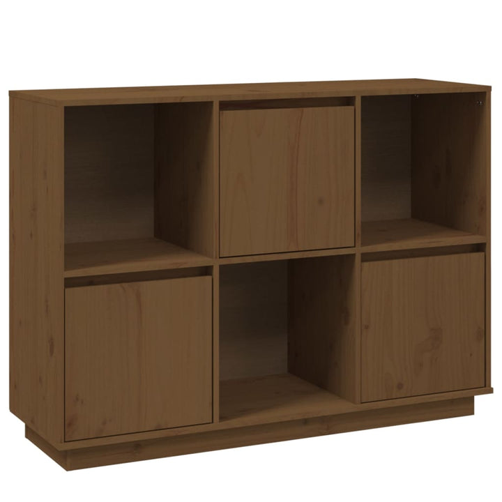 Dressoir 110,5x35x80 cm massief grenenhout honingbruin - Griffin Retail