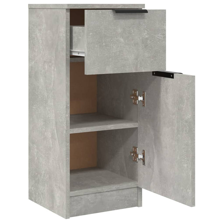 Dressoir 30x30x70 cm bewerkt hout betongrijs - Griffin Retail