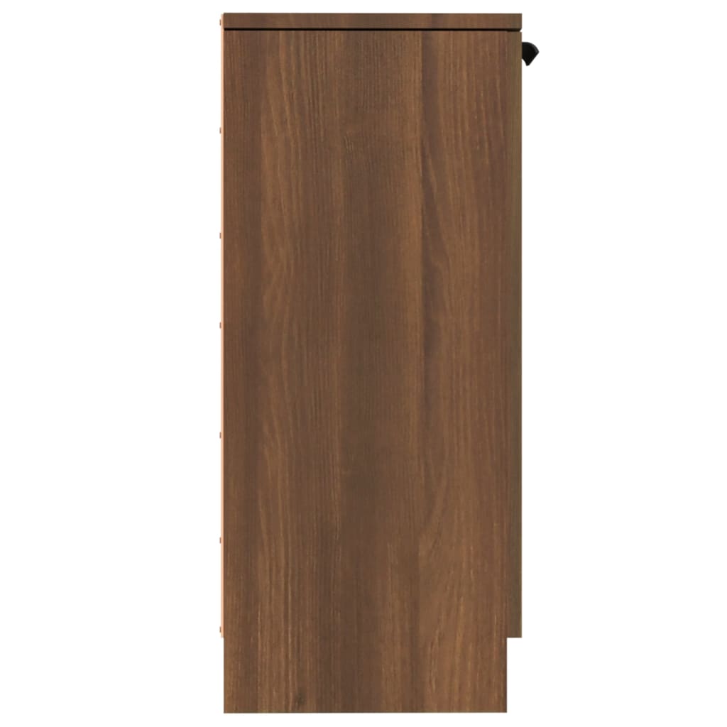 Dressoir 30x30x70 cm bewerkt hout bruineikenkleurig - Griffin Retail