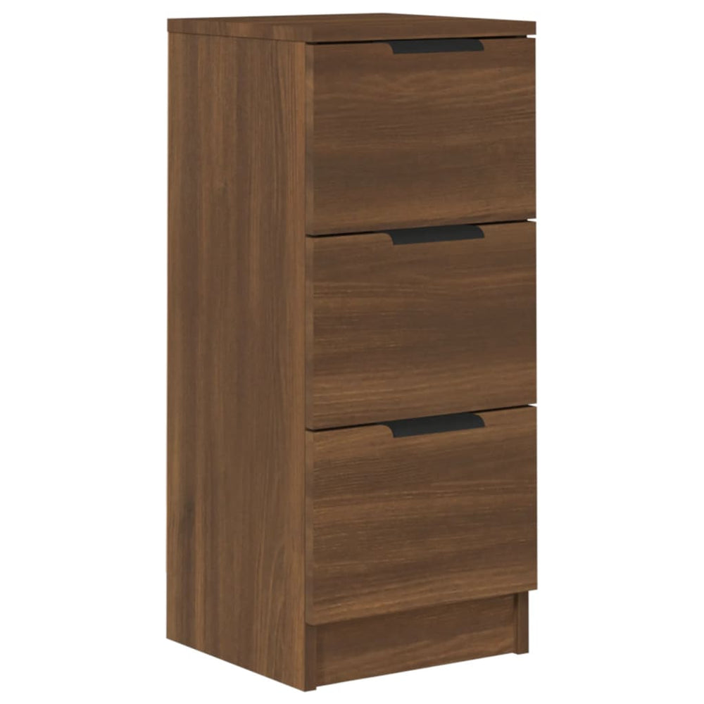 Dressoir 30x30x70 cm bewerkt hout bruineikenkleurig - Griffin Retail