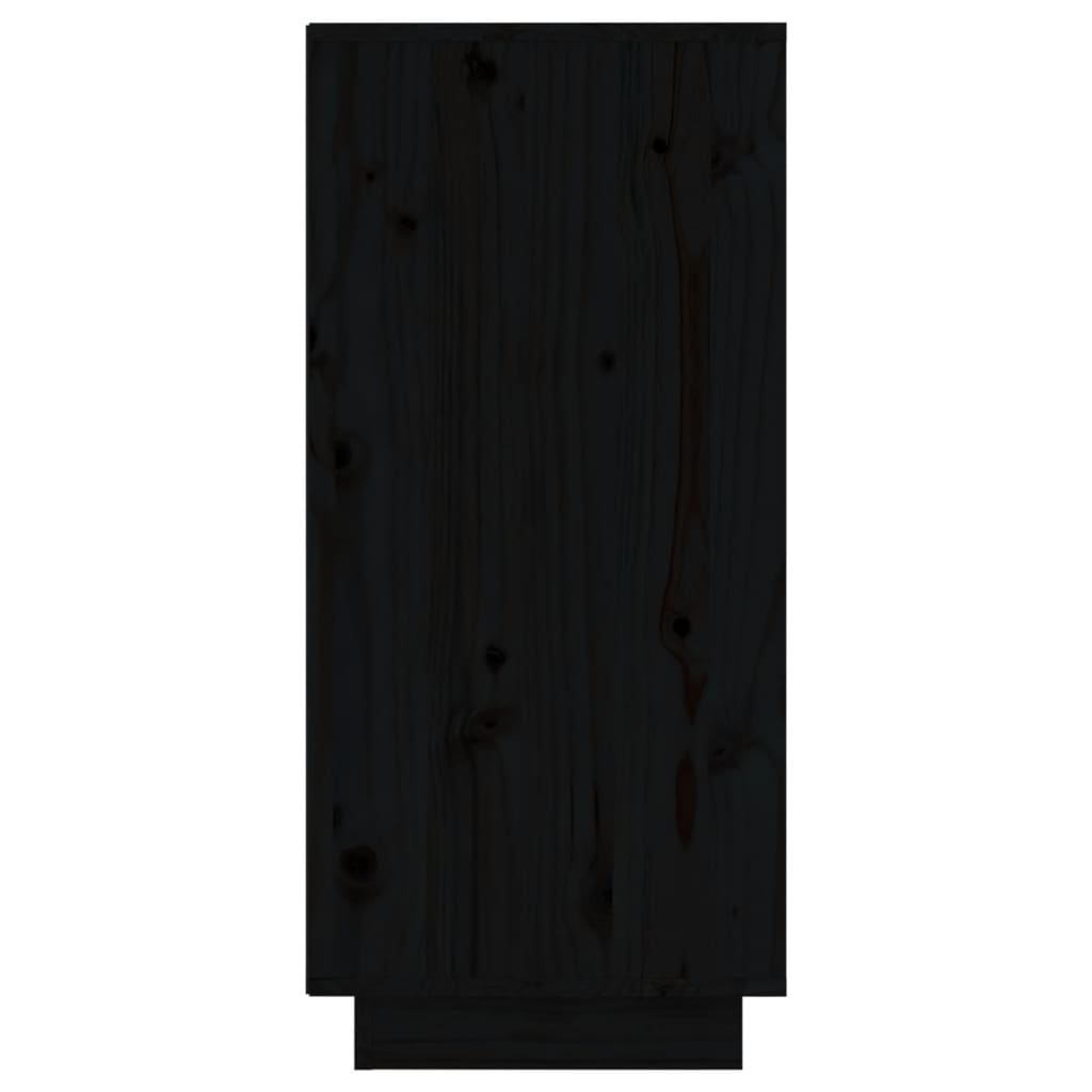 Dressoir 31,5x34x75 cm massief grenenhout zwart - Griffin Retail