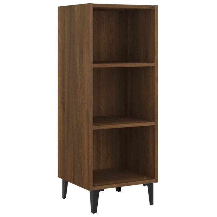 Dressoir 34,5x32,5x90 cm bewerkt hout bruineikenkleurig - Griffin Retail