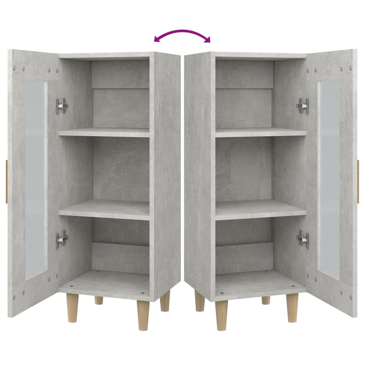 Dressoir 34,5x34x90 cm bewerkt hout betongrijs - Griffin Retail