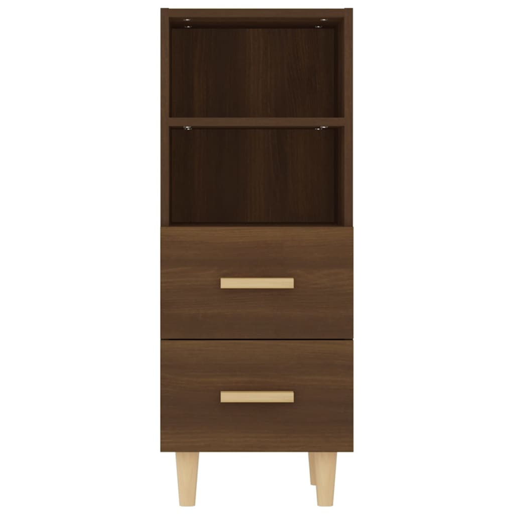 Dressoir 34,5x34x90 cm bewerkt hout bruineikenkleurig - Griffin Retail